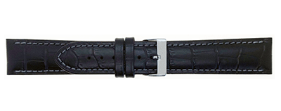Paddded Crocodile Leather Watch Strap