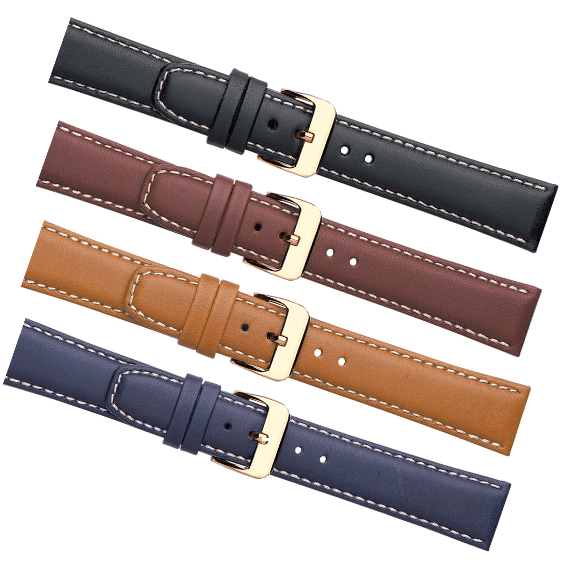 Saddle Calf Leather Watch Strap