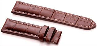 22m & 24mm Brown Crocodile Leather Watch Strap