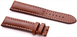 Breitlilng Style Light Brown Smooth Calf Leather Watch Strap