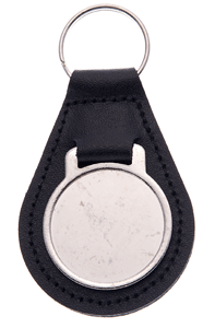 Pear Leather Key Fob with Blank Decal