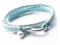 T758-2p Mint Ladies Double Wrap Leather Bracelet with Pearl
