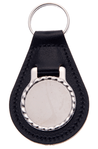 Pear Leather Key Fob with Blank Decal