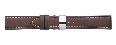 vintage Calf leather watch strap with deployment clasp
