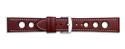 Rally Style Leather Watch Strap